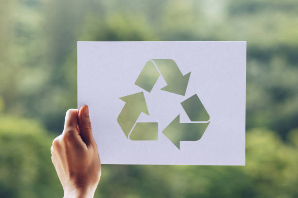 istock save world ecology concept environmental conservation with hands holding cut out paper recycle showing 1164100261