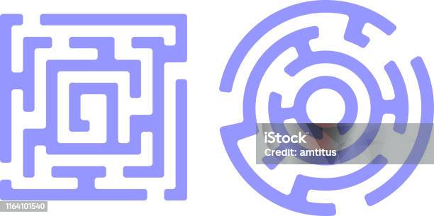 Labyrinth Design Stock Illustration - Download Image Now - Maze, Icon, Complexity