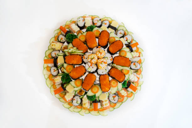 istock Stacked Japanese sushi food 1164104800