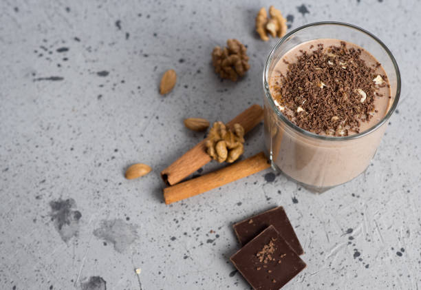 istock Milk Chocolate smoothie with cocoa nuts cinnamon 1164105841