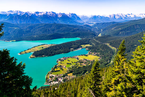istock The view from the Herzogstand on the beautiful Walchensee 1164107284