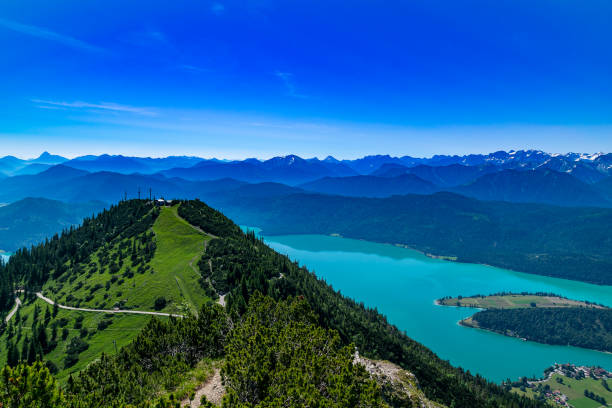 istock The view from the Herzogstand on the beautiful Walchensee 1164107415