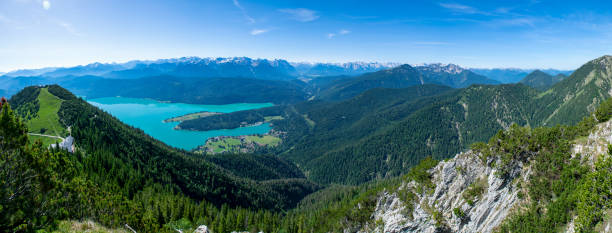 istock The view from the Herzogstand on the beautiful Walchensee 1164108622