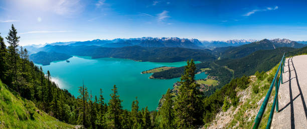 istock The view from the Herzogstand on the beautiful Walchensee 1164108724