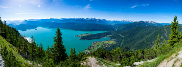 The view from the Herzogstand on the beautiful Walchensee