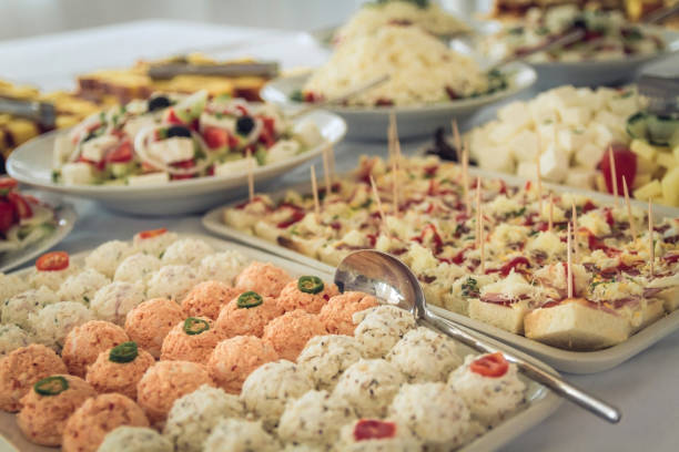 istock Catering food table set decoration. 1164114705