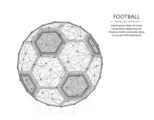 istock Soccer ball low poly design, Sport game abstract graphics, football polygonal wireframe vector illustration made from points and lines on a white background 1164117958