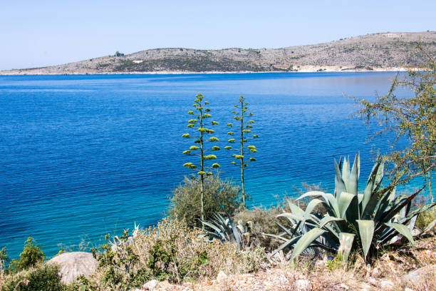The adriatic coast in Albania between Dhermi and Saranda