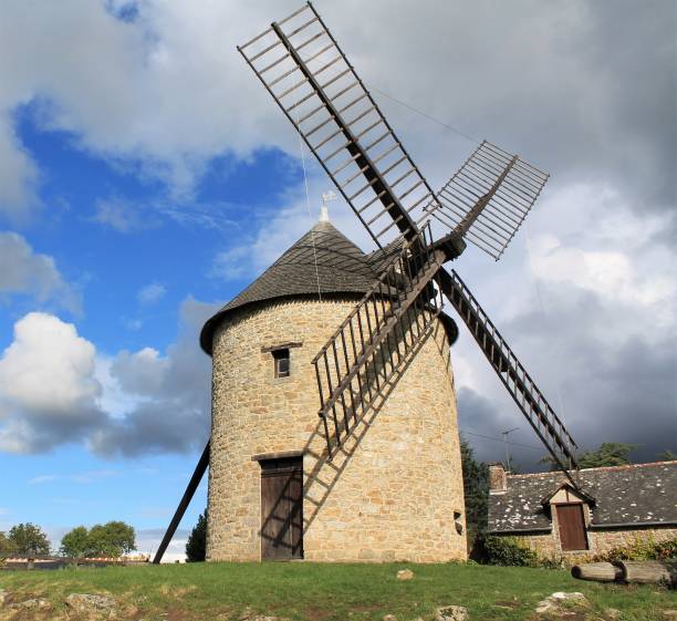 istock Windmill at Mont Dol mountain, Brittany, France 1164125740