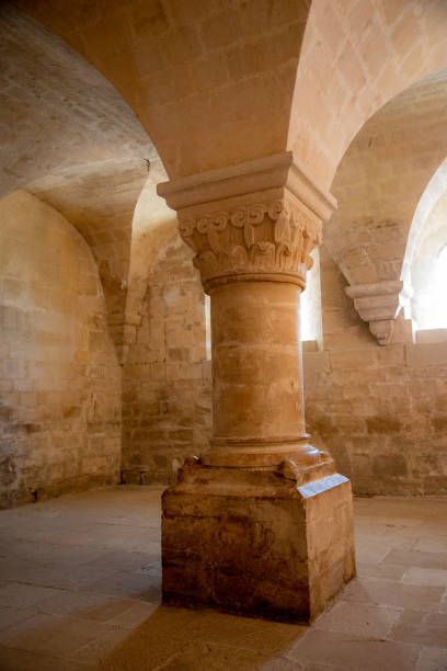 istock Capitular Room with column Abbey Our Lady of Senanque 1164125765