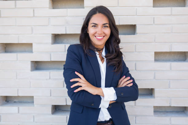 istock Confident cheerful businesswoman 1164127972
