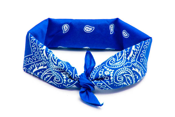 istock Blue bandana isolated on white 1164131277