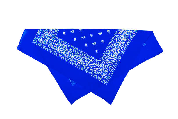 istock Blue bandana isolated on white 1164131310