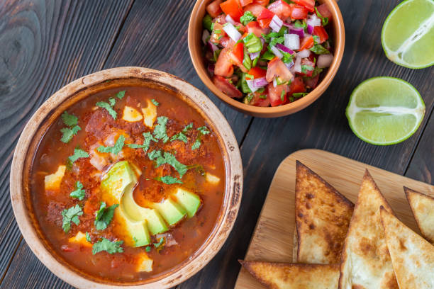 istock Bowl of spicy Mexican soup 1164135086