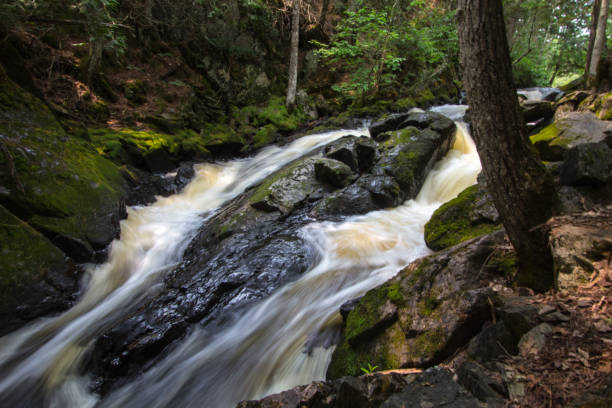 istock Long Slide Falls In Northern Wisconsin 1164136690