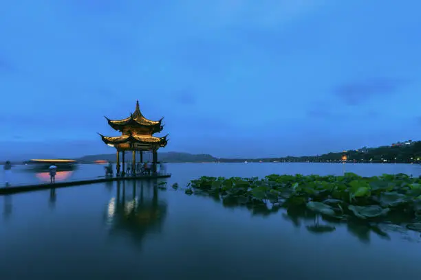 china,hangzhou,westlake,landscape,nature,summer,pagoda,lotus