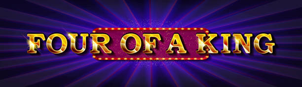 istock Four of a kind. Illustration Online Poker casino 1164140378
