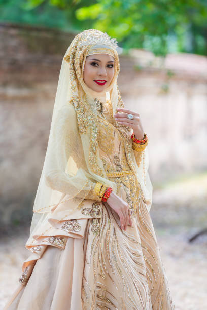 istock Portrait muslim bride posing 1164140642