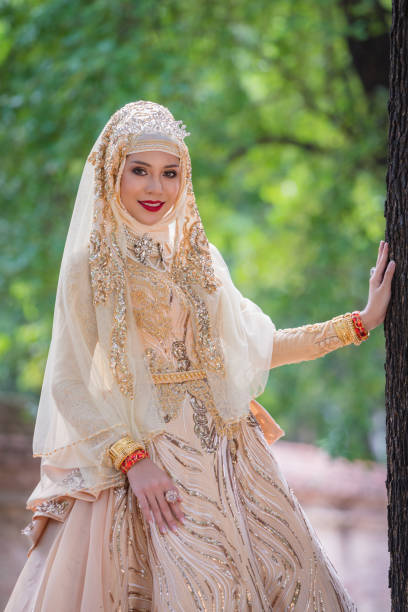 istock Portrait muslim bride posing 1164140644