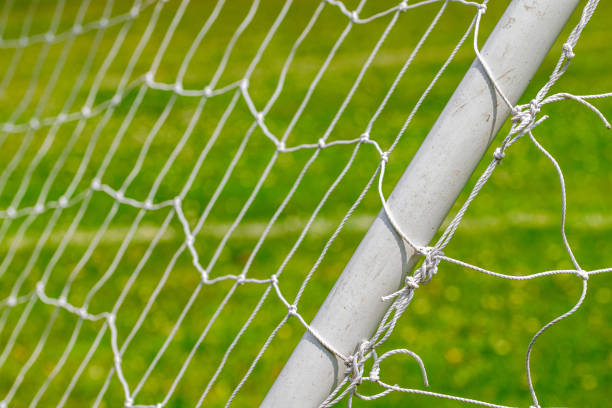 istock Soccer football goal netting 1164142579
