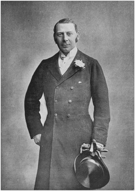 アンティーク写真:ロンズデールのアールの男の肖像 - 1900年点のイラスト素材／クリップアート素材／マンガ素材／アイコン素材