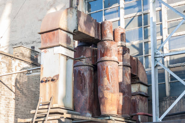 Old fumes installation in Poland.