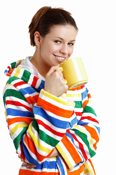 Beautiful woman drinking tea