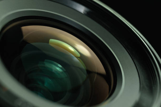 istock Close up beautiful camera lens background. Macro view. 1164159231