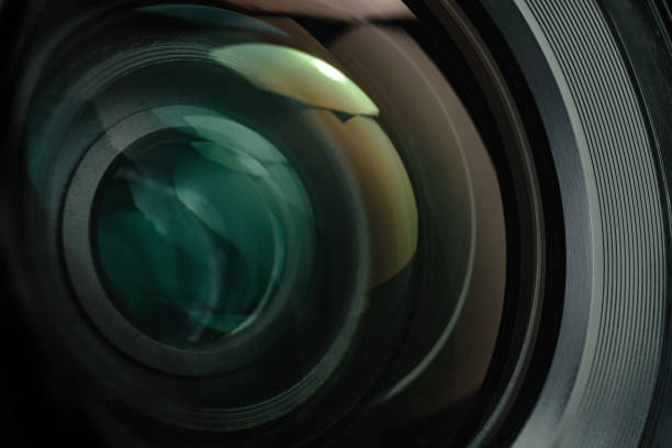 istock Close up beautiful camera lens background. Macro view. 1164159656