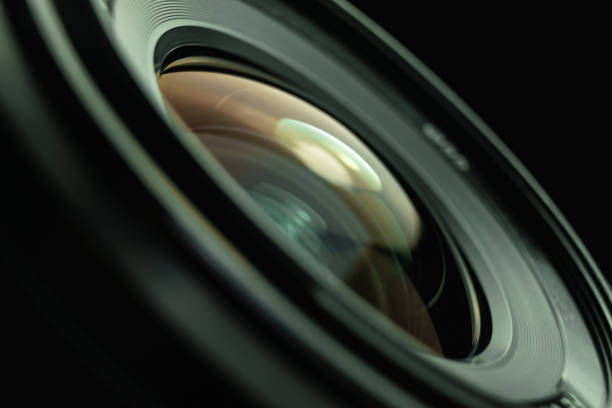 istock Close up beautiful camera lens background. Macro view. 1164160406