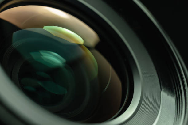 istock Close up beautiful camera lens background. Macro view. 1164161993