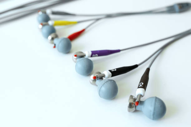 istock close-up of the sensor electrode ECG machine 1164167268