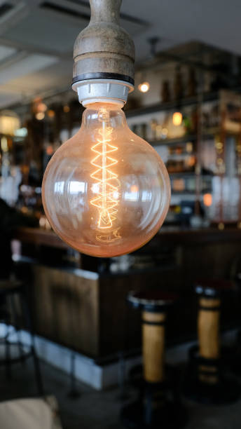 istock Antique light bulbs decorated in coffee shops.Beautiful classic light bulbs decor. 1164169312