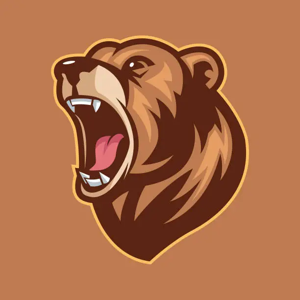 Vector illustration of Bear Mascot Vector Illustration