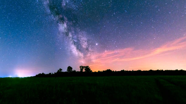 istock Milky Way in the Middle of the Night 1164170096