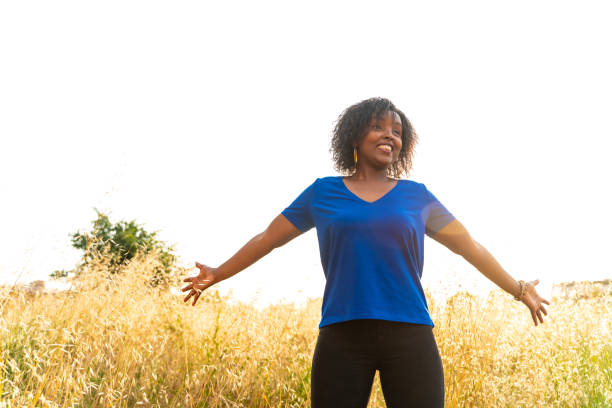 istock Beautiful young woman feeling freedom 1164171558