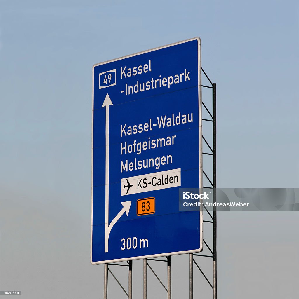 Autobahn Direction Sign Autobahnschild Highway And Direction Sign Stock Photo - Download Image ...