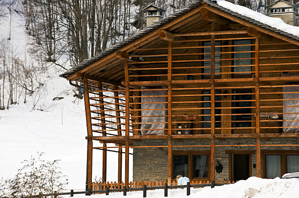 chalet chalet in wood roberto alagna stock pictures, royalty-free photos & images