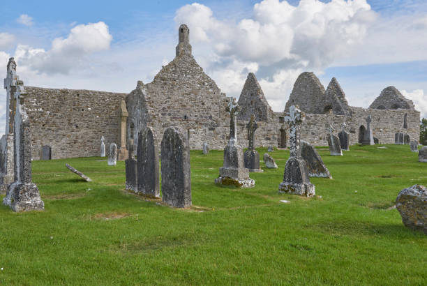 Beautiful scenery on a spooky and mystical graveyard