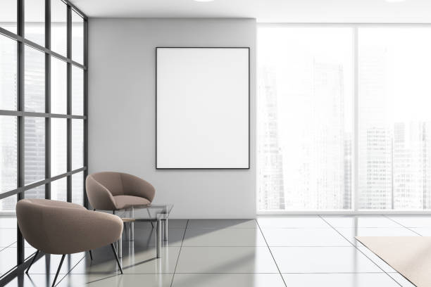 istock Office waiting room interior with poster 1164178620