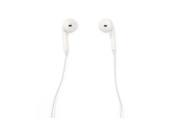 istock white earphones isolated on white background with clipping path 1164181325