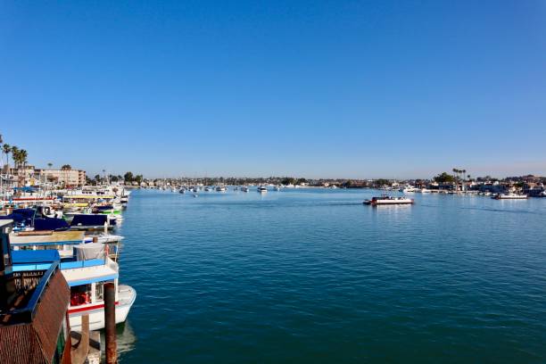 港を渡るバルボア島フェリー - balboa island ferry ストックフォトと画像