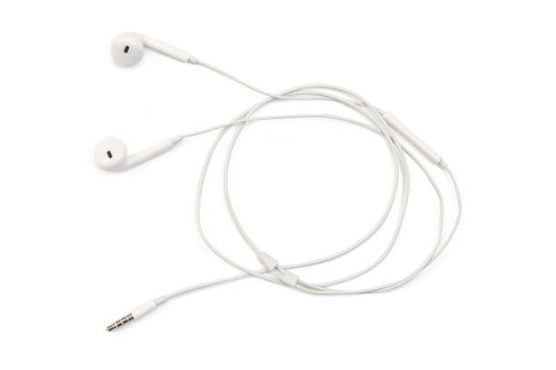 istock white earphones isolated on white background with clipping path 1164181472