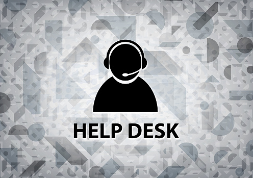 Help Desk Back View Help Desk White Background Stock Illustration - Download Image Now ...