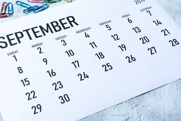 istock Monthly September 2019 calendar 1164187015