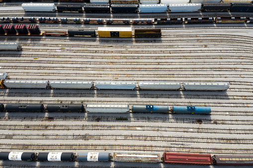 The largest rail yard in the West Coast, Missouri, USA.