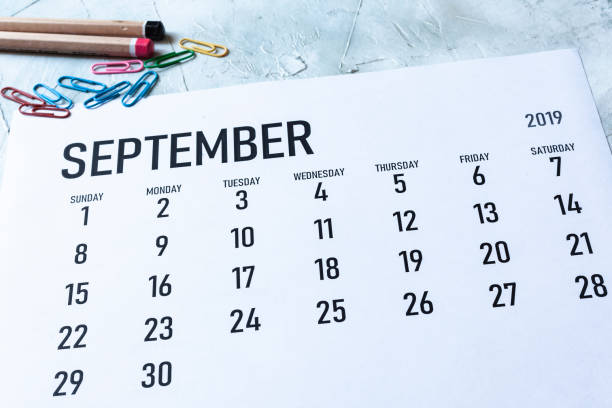 istock Monthly September 2019 calendar 1164193617