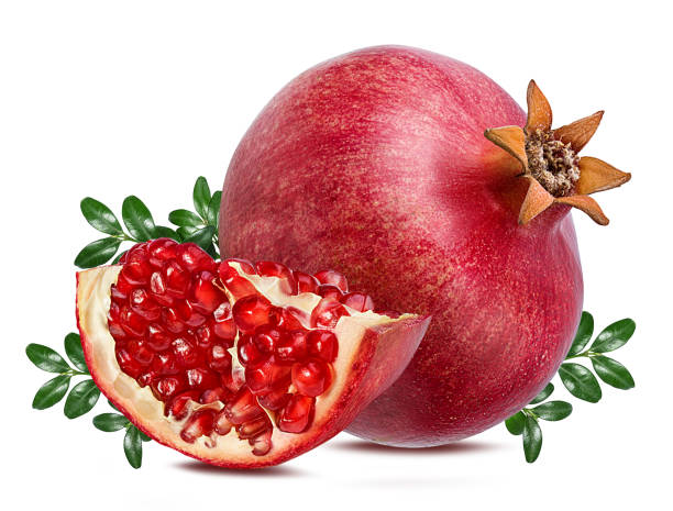 istock Pomegranate isolated on white background with clipping path 1164193798