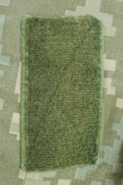 istock green velcro on spotted military clothing 1164196317