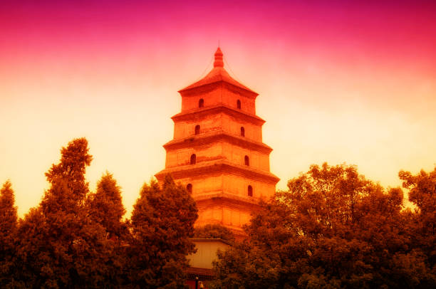 istock big wild goose pagoda xian sunset 1164200619